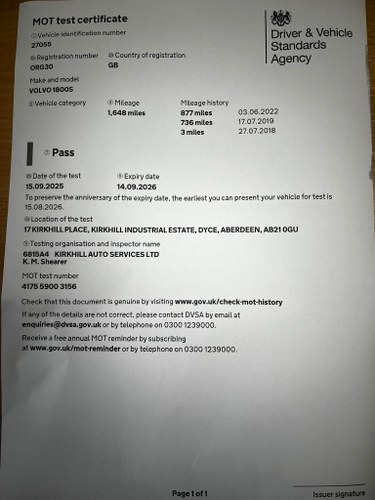 1968 Volvo P1800S For Sale (picture 173 of 200)