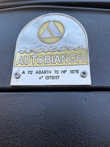 1979 Autobianchi Abarth A112 In vendita (immagine 29 di 88)