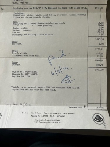 1974 MGB GT In vendita (immagine 137 di 138)