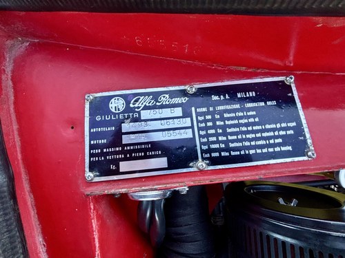 1958 Alfa Romeo Giulietta Sprint 750 B Tipo 101 For Sale (picture 86 of 117)