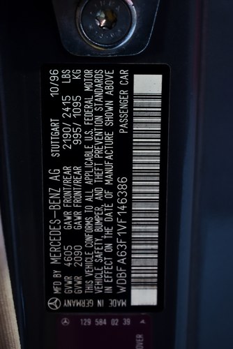 1997 Mercedes-Benz R129 SL320 Convertible 3,2L I6 à vendre (picture 119 of 130)