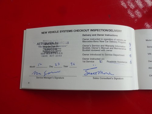 1997 Mercedes-Benz R129 SL320 Convertible 3,2L I6 à vendre (picture 128 of 130)