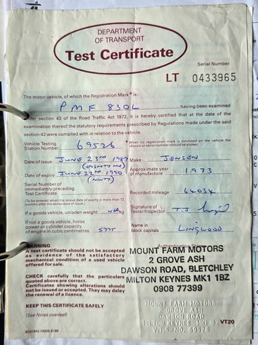 1972 Jensen Interceptor MkIII In vendita (immagine 258 di 270)