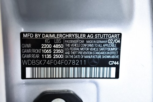 2004 Mercedes-Benz R230 SL55 AMG Convertible 5,5L V8 Te koop (foto 84 van 117)