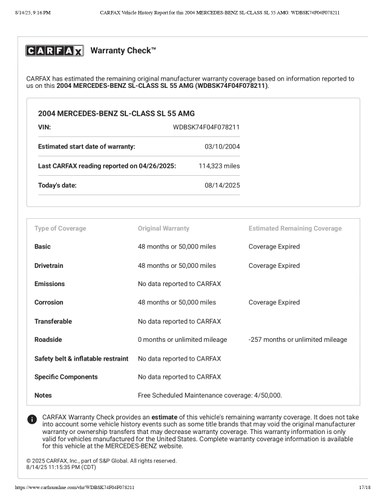2004 Mercedes-Benz R230 SL55 AMG Convertible 5,5L V8 Te koop (foto 113 van 117)