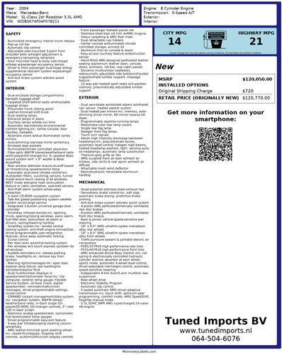 2004 Mercedes-Benz R230 SL55 AMG Convertible 5,5L V8 Te koop (foto 117 van 117)