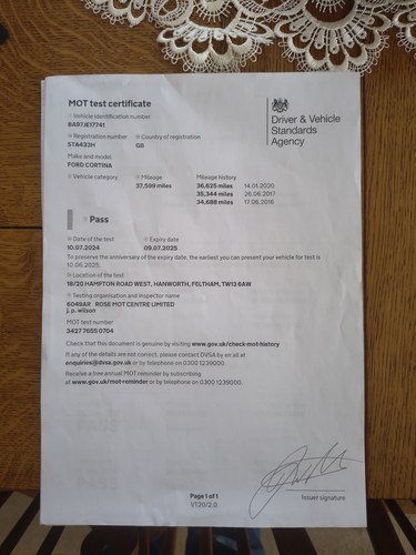 1970 Ford Cortina MkII 1600E à vendre (picture 370 of 381)