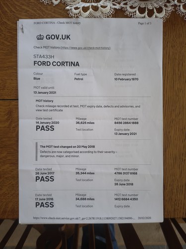 1970 Ford Cortina MkII 1600E à vendre (picture 371 of 381)