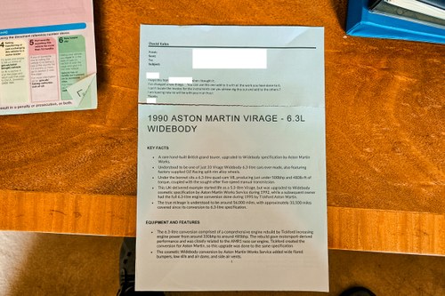1990 Aston Martin Virage 6.3L 500bhp ‘Widebody’ RHD In vendita (immagine 170 di 180)