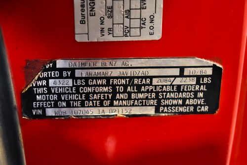 1985 Mercedes-Benz R107 380SL Convertible 3,8L V8 For Sale (picture 85 of 104)