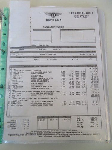 1997 Bentley Azure à venda (imagem 368 de 374)