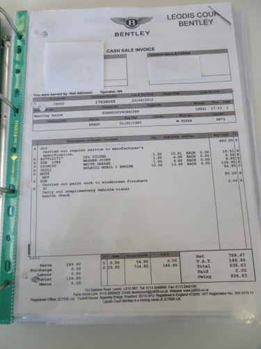 1997 Bentley Azure à venda (imagem 321 de 374)