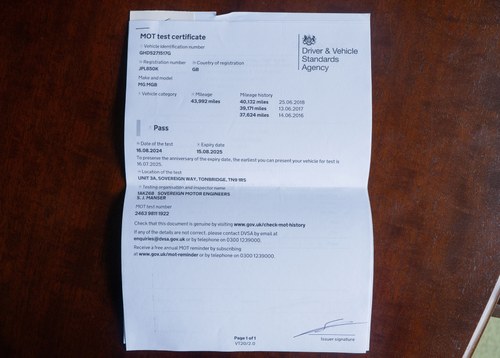 1972 MG MGB GT In vendita (immagine 182 di 191)