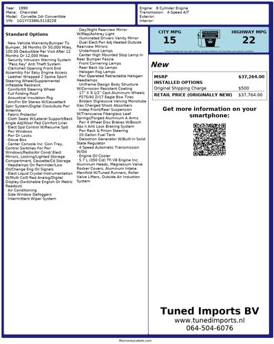 1990 Chevrolet Corvette C4 Convertible 350CI V8 In vendita (immagine 77 di 77)