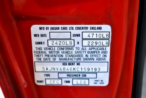 1989 Jaguar XJS Convertible 4,0L I6 In vendita (immagine 66 di 75)