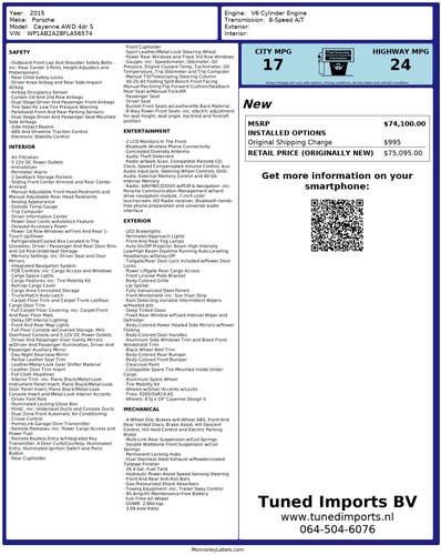 2015 Porsche Cayenne S SUV 3,6L V6 à venda (imagem 84 de 85)