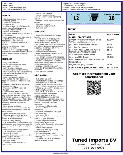 2006 BMW E60 M5 Sedan 5,0L V10 En venta (imagen 98 de 99)