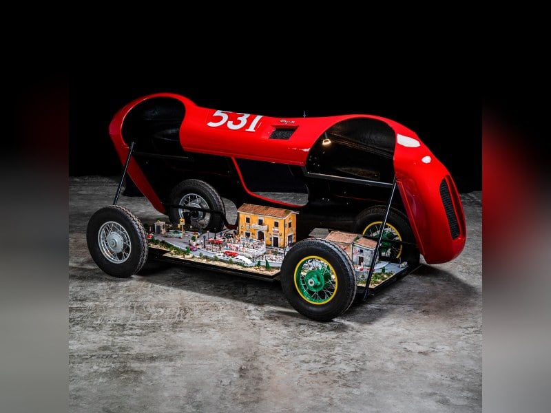 Ferrari 335 S Mille Miglia Diorama Model