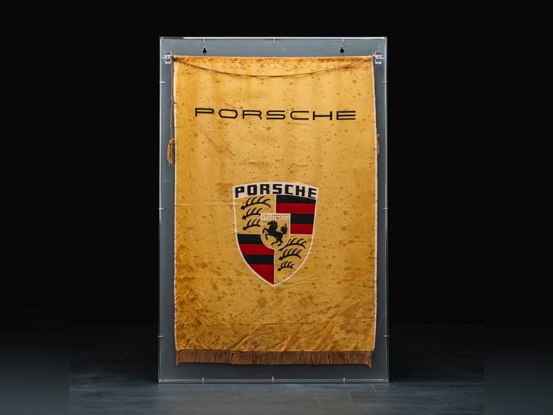 !--10019146629459--! Original Porsche 1950 Silk Flag