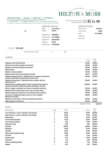 1969 Land Rover Series IIA 88" In vendita (immagine 213 di 220)