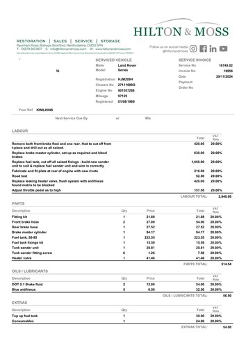 1969 Land Rover Series IIA 88" In vendita (immagine 215 di 220)