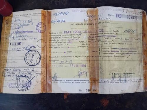 1959 Fiat 1200 Grancluce Coupe Viotti In vendita (immagine 73 di 73)