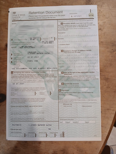 Private Registration Set: B1 TRC - D4 TRC - F4 TRC For Sale (picture 4 of 6)
