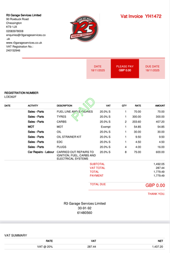 1967 Volkswagen Beetle 1300 In vendita (immagine 123 di 123)