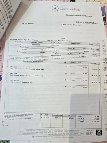 2003 Mercedes-Benz R230 SL500 à venda (imagem 219 de 253)