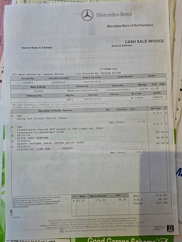 2003 Mercedes-Benz R230 SL500 à venda (imagem 229 de 253)