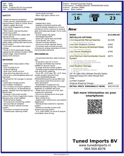 2002 BMW (E46) M3 Convertible 3,2L "Manual w O/D" In vendita (immagine 105 di 105)