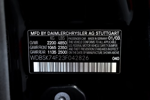 2003 Mercedes-Benz R230 SL55 AMG "Glass Sunroof" Convertible 5,5L V8 For Sale (picture 104 of 112)