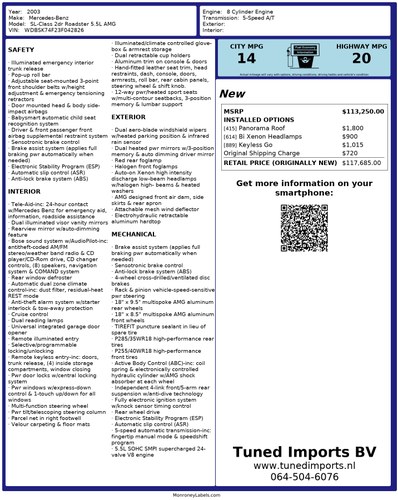 2003 Mercedes-Benz R230 SL55 AMG "Glass Sunroof" Convertible 5,5L V8 For Sale (picture 111 of 112)