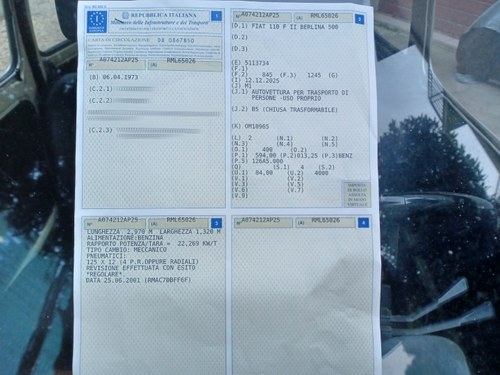 1973 Fiat 500 R For Sale (picture 108 of 112)