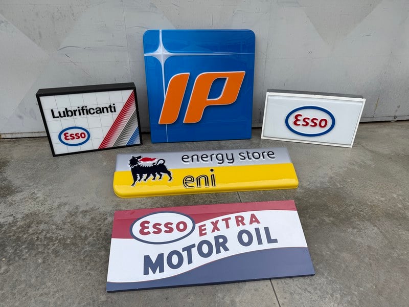 5 gasoline signs collection