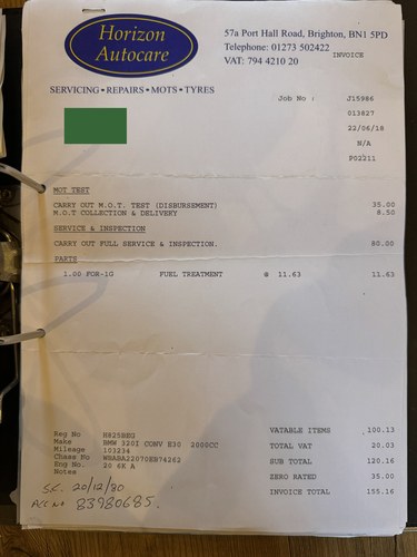 1990 BMW E30 320i Convertible Automatic zum Verkauf (Bild 192 von 210)