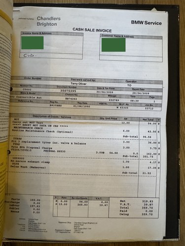 1990 BMW E30 320i Convertible Automatic zum Verkauf (Bild 202 von 210)
