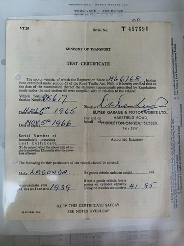 1939 Lagonda V12 Drophead Coupé zum Verkauf (Bild 115 von 219)