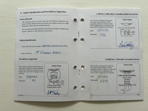 2002 Aston Martin DB7 Vantage Keswick Special Commission Car 6 of 10 For Sale (picture 246 of 253)