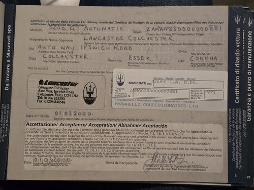 2000 Maserati 3200GT Automatica zum Verkauf (Bild 98 von 114)