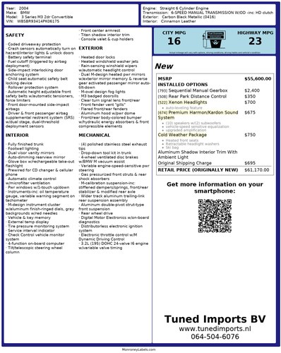 2004 BMW (E46) M3 Convertible 3,2L “Manual w O/D” à venda (imagem 124 de 127)