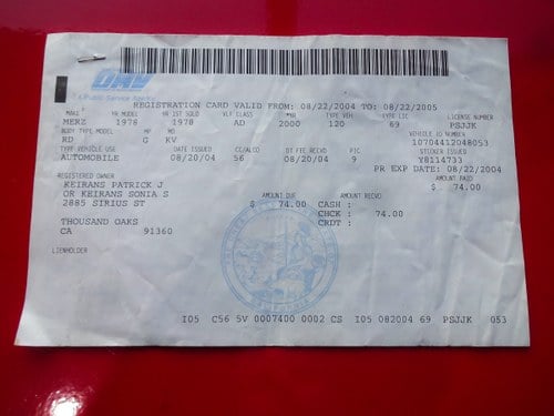 1978 Mercedes-Benz R107 450SL 4,5L V8 à vendre (picture 143 of 148)