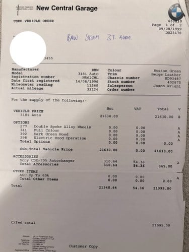 1996 BMW E36 318i Convertible Automatic à venda (imagem 37 de 49)