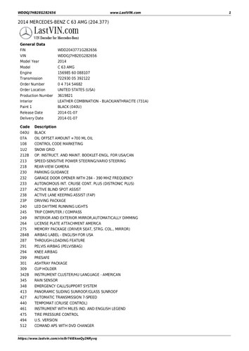 2014 Mercedes-Benz C63 AMG Coupe 6,3L V8 For Sale (picture 117 of 118)