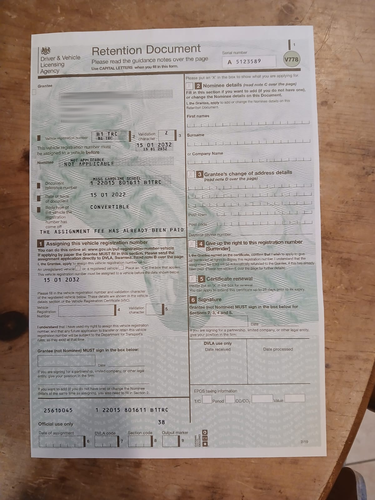 Private Registration Set: B1 TRC - D4 TRC - F4 TRC zum Verkauf (Bild 2 von 6)