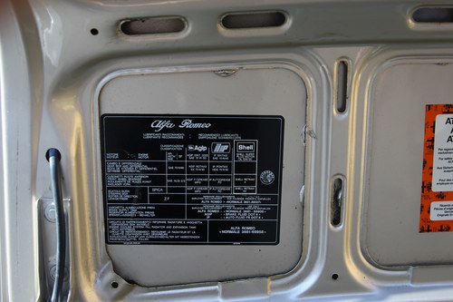 1990 Alfa Romeo 75 2.5L V6 Automatic For Sale (picture 84 of 129)