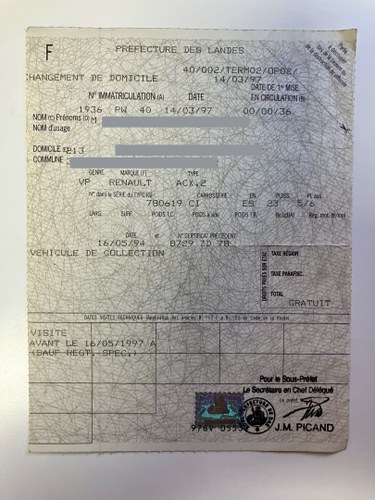 1936 Renault Viva Grand Sport ACX2 In vendita (immagine 131 di 132)