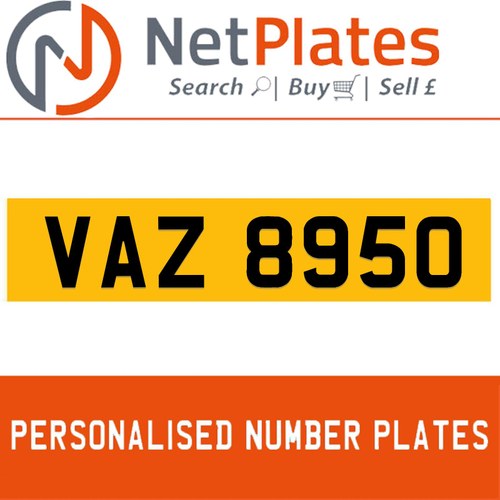 VAZ 8950 PERSONALISED PRIVATE CHERISHED DVLA NUMBER PLATE FO For Sale