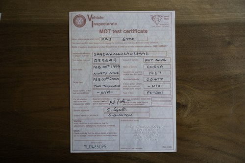 1967 Dax Tojeiro Cobra 3.5L V8 EFI In vendita (immagine 112 di 129)