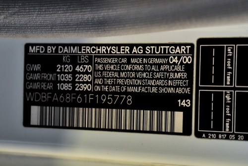 2001 Mercedes-Benz R129 SL500 Convertible 5,0L V8 AMG à vendre (picture 106 of 115)